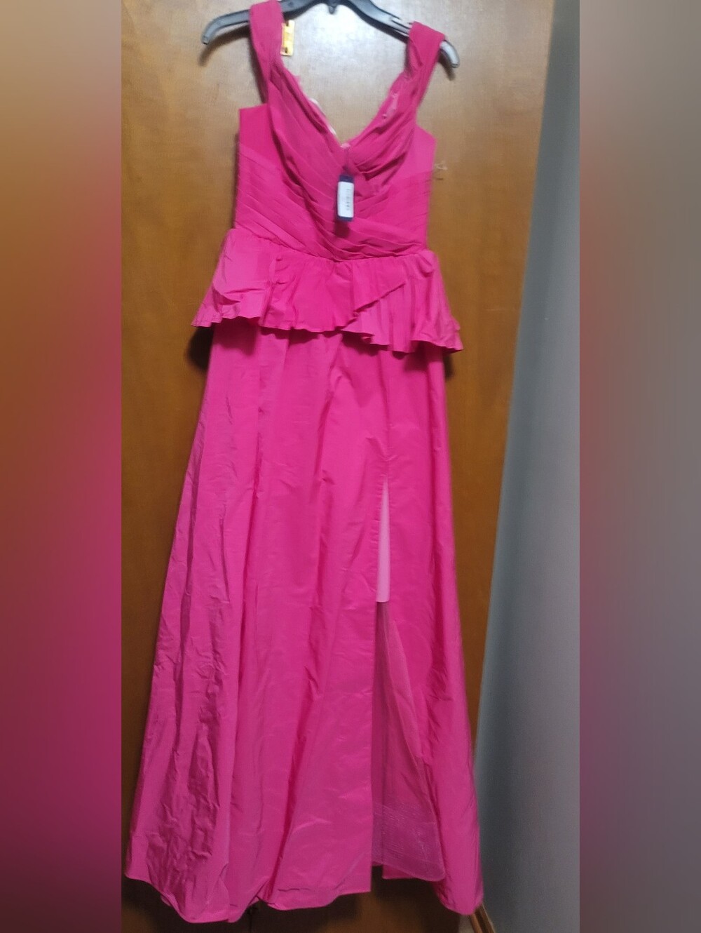 Marchesa  Ruffle Peplum Evening Gown - Women Dresses Size 4